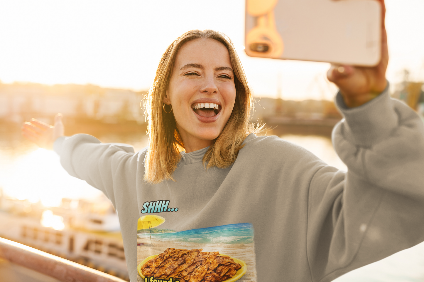 I’m In My Happy Place Bacon Beach Sweatshirt