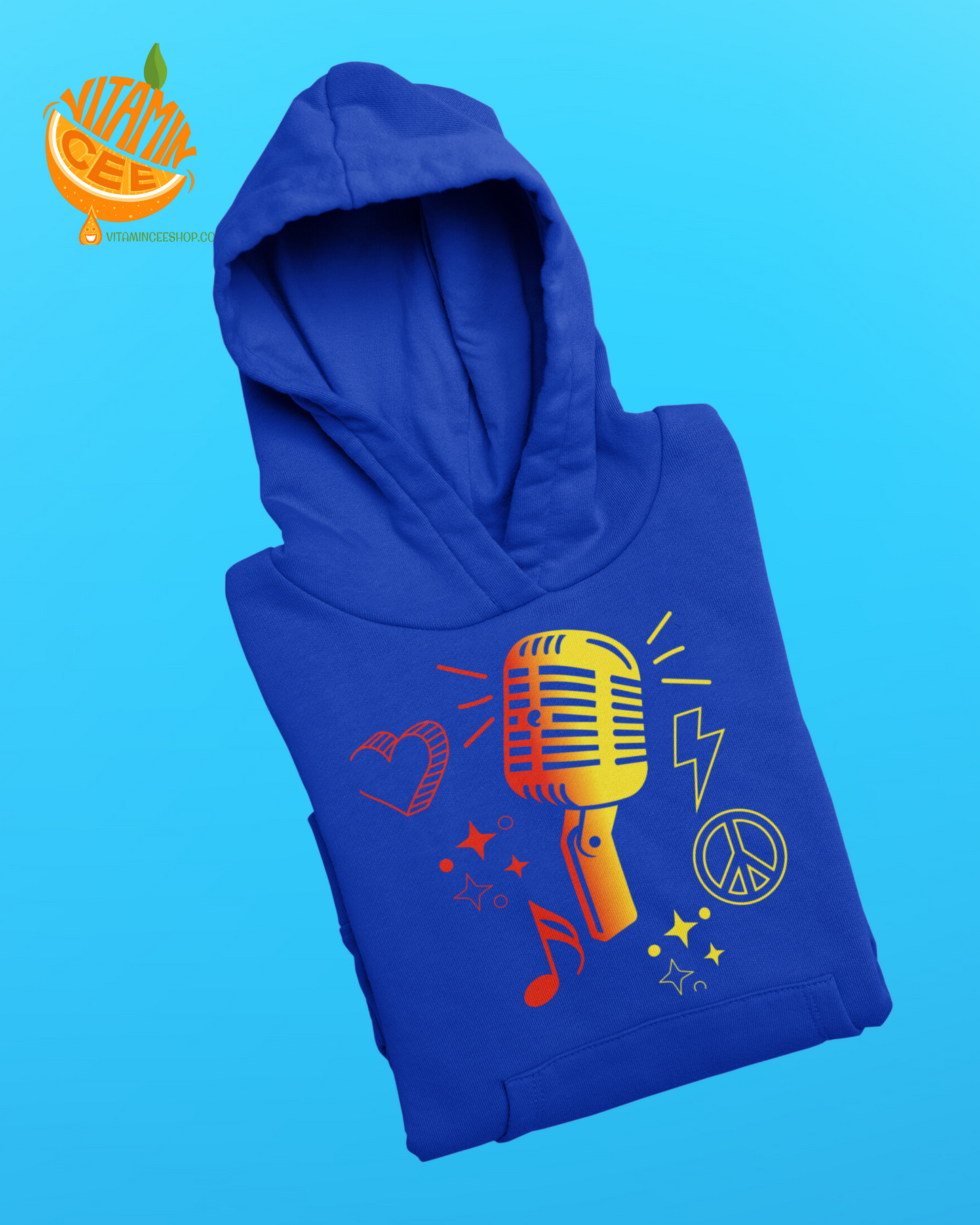 Fun Hoodie with a Fun Hot Mic Graphic!