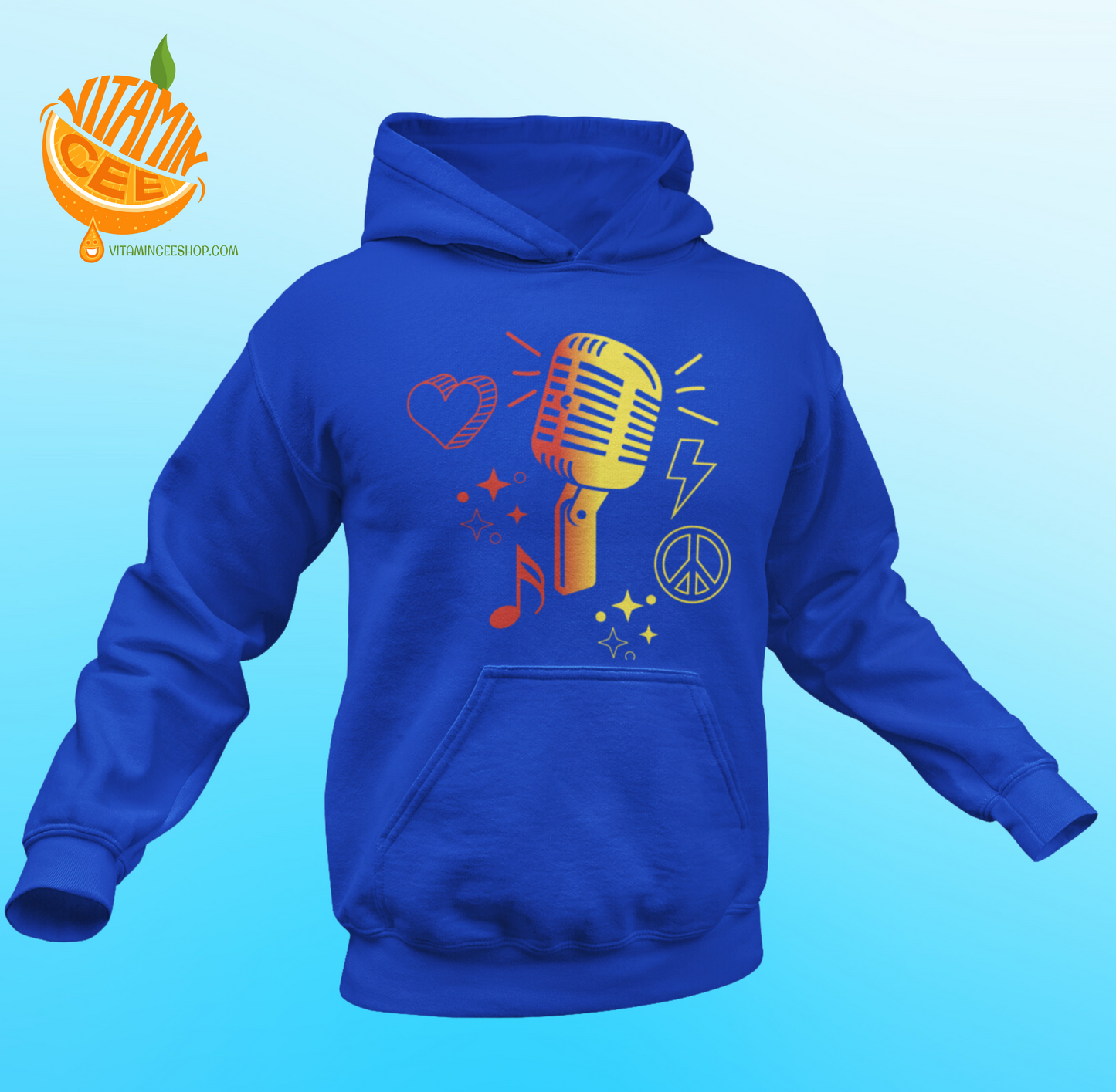 Fun Hoodie with a Fun Hot Mic Graphic!