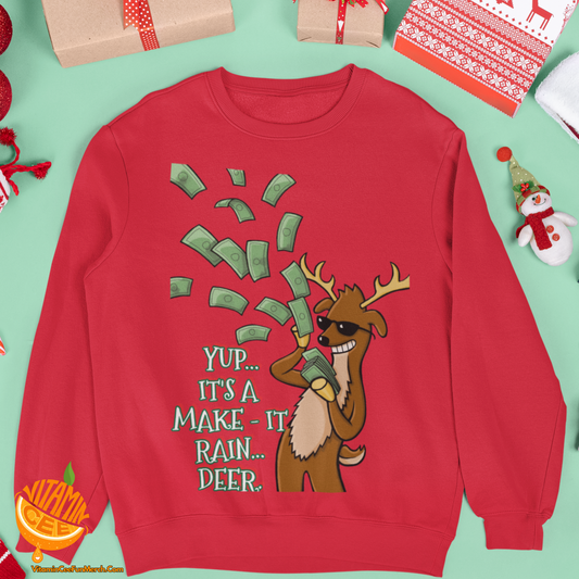 Fun Christmas Sweater with the Best Reindeer that Money can buy!