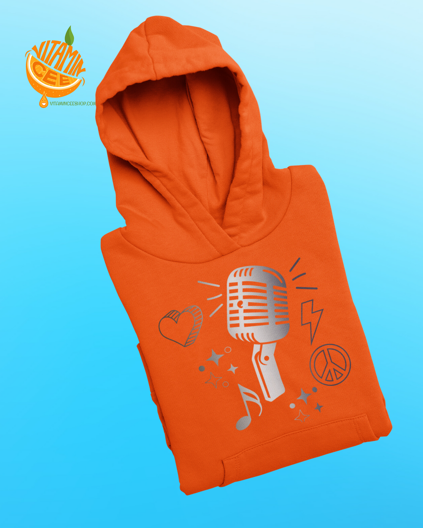 Fun Hoodie with a Fun Hot Mic Graphic!