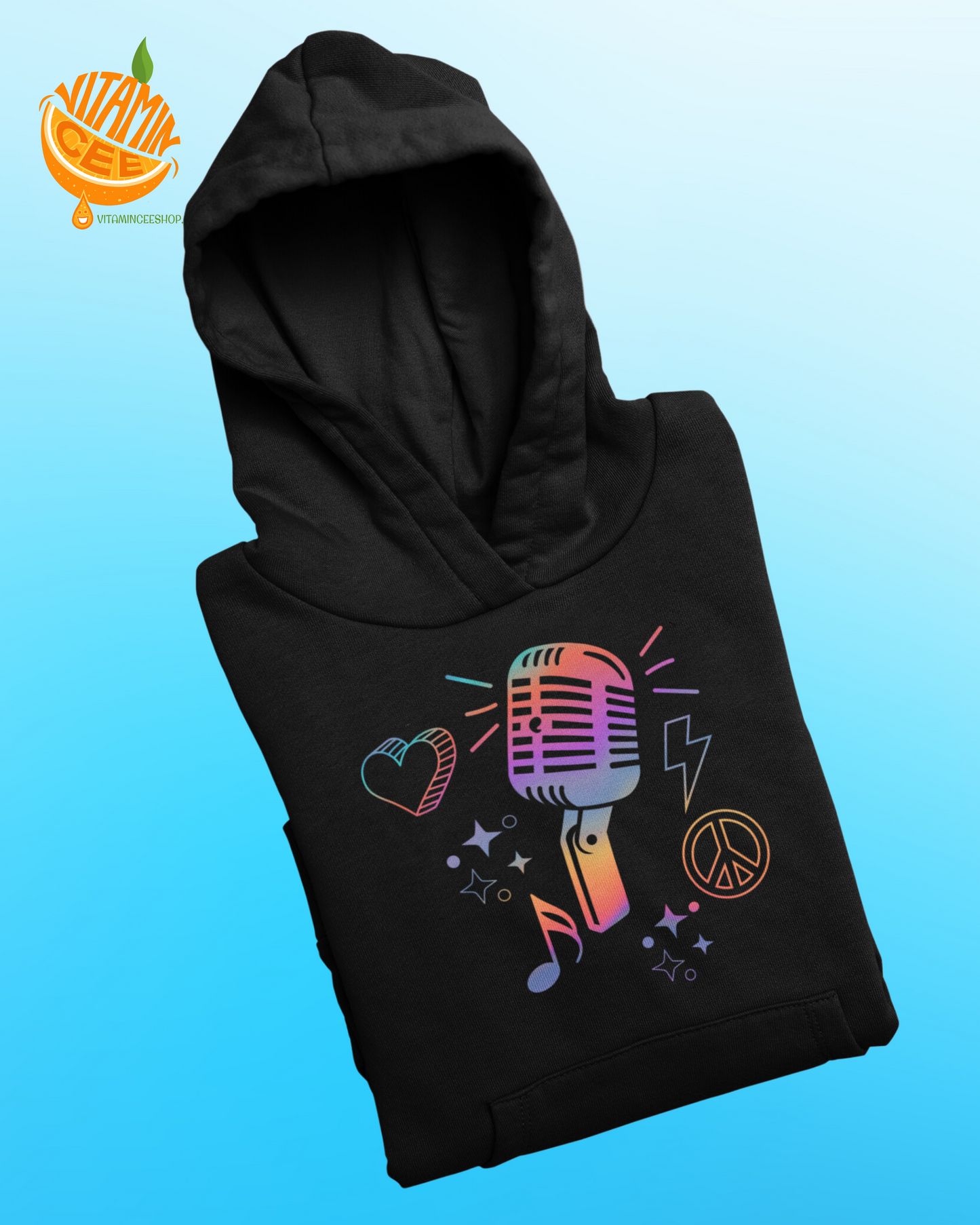 Fun Hoodie with a Fun Hot Mic Graphic!