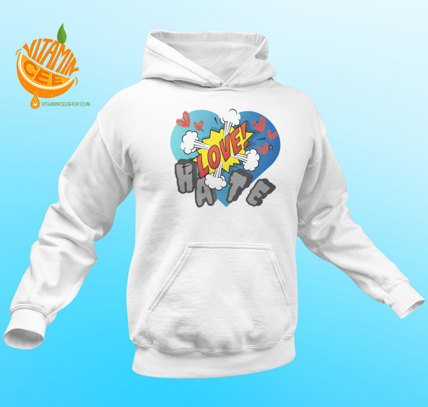 Fun Love vs hate Tee Shirt & Hoodie