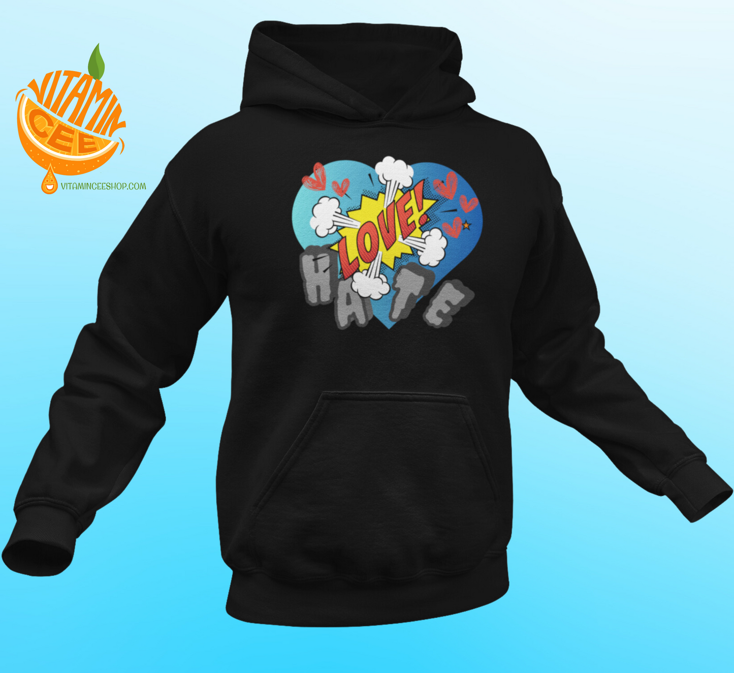 Fun Love vs hate Tee Shirt & Hoodie