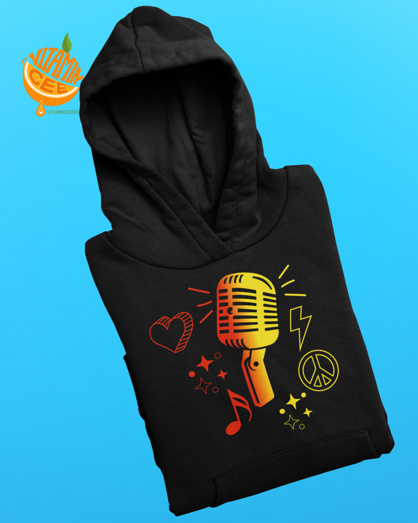 Fun Hoodie with a Fun Hot Mic Graphic!