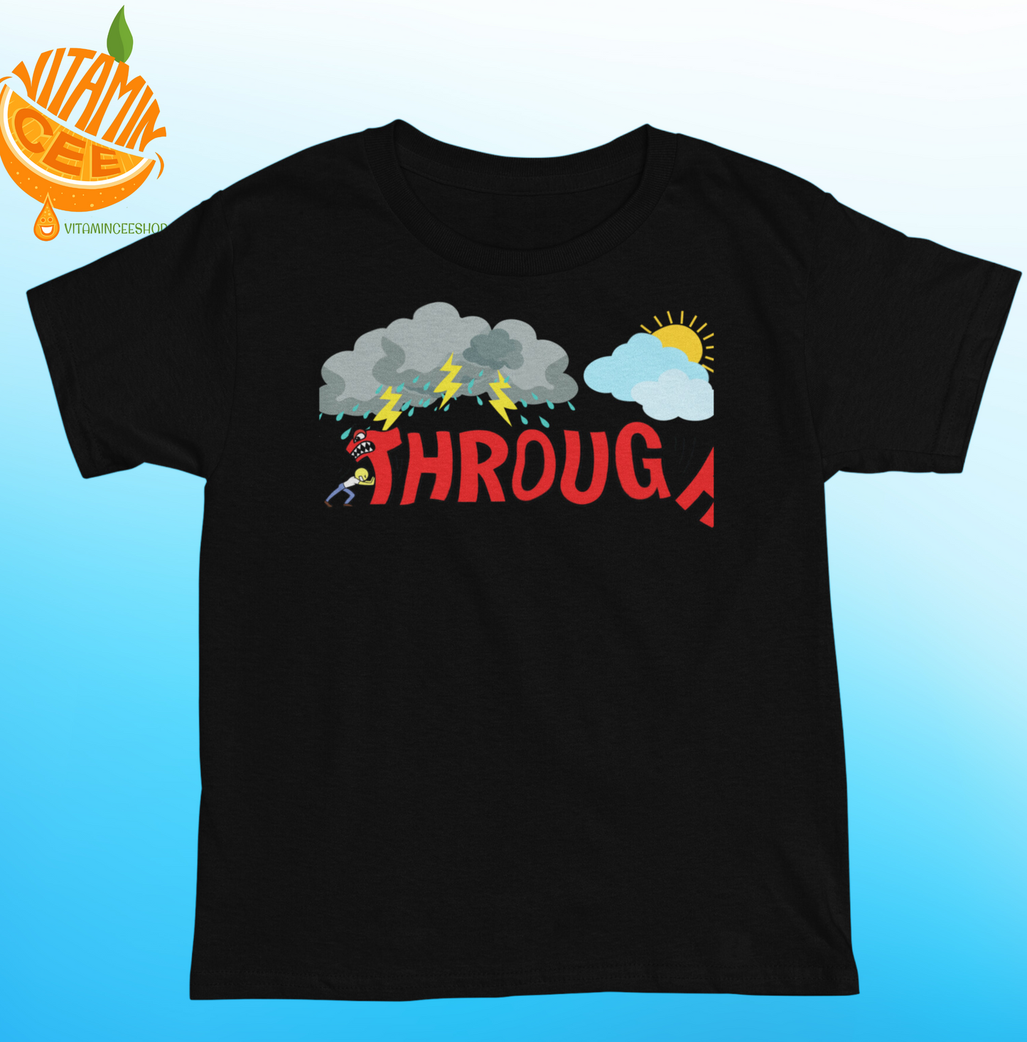 Fun Encouragement Tee Shirt! Push Through!