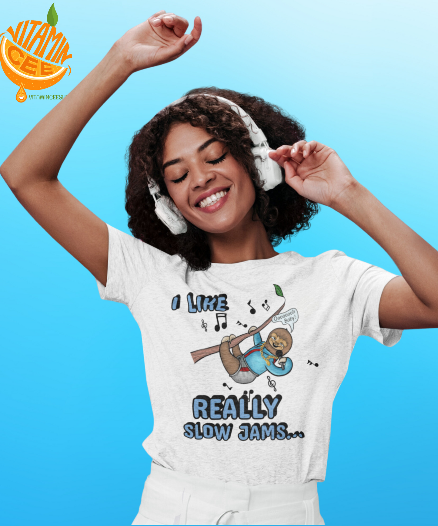 Slow Jam Fans! Cute Sloth Fans! Here's your Favorite Tee Shirt!