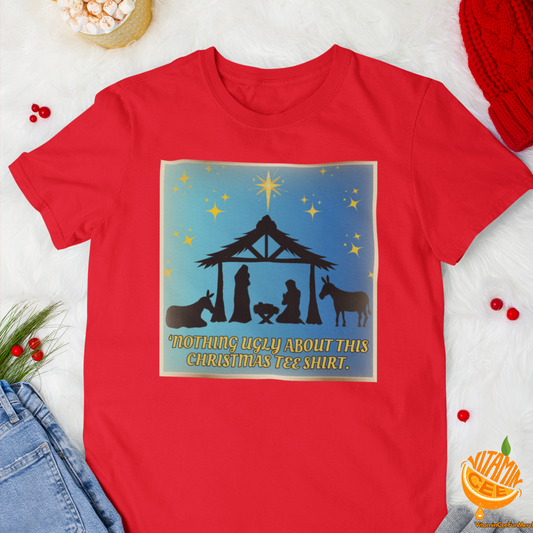 Faith Based Christmas Tee with Nativity Scene!