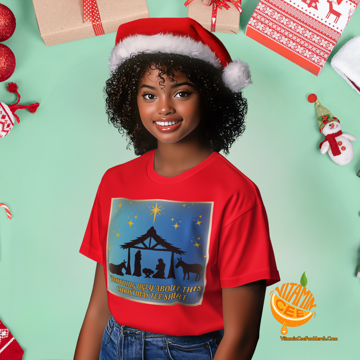 Faith Based Christmas Tee with Nativity Scene!