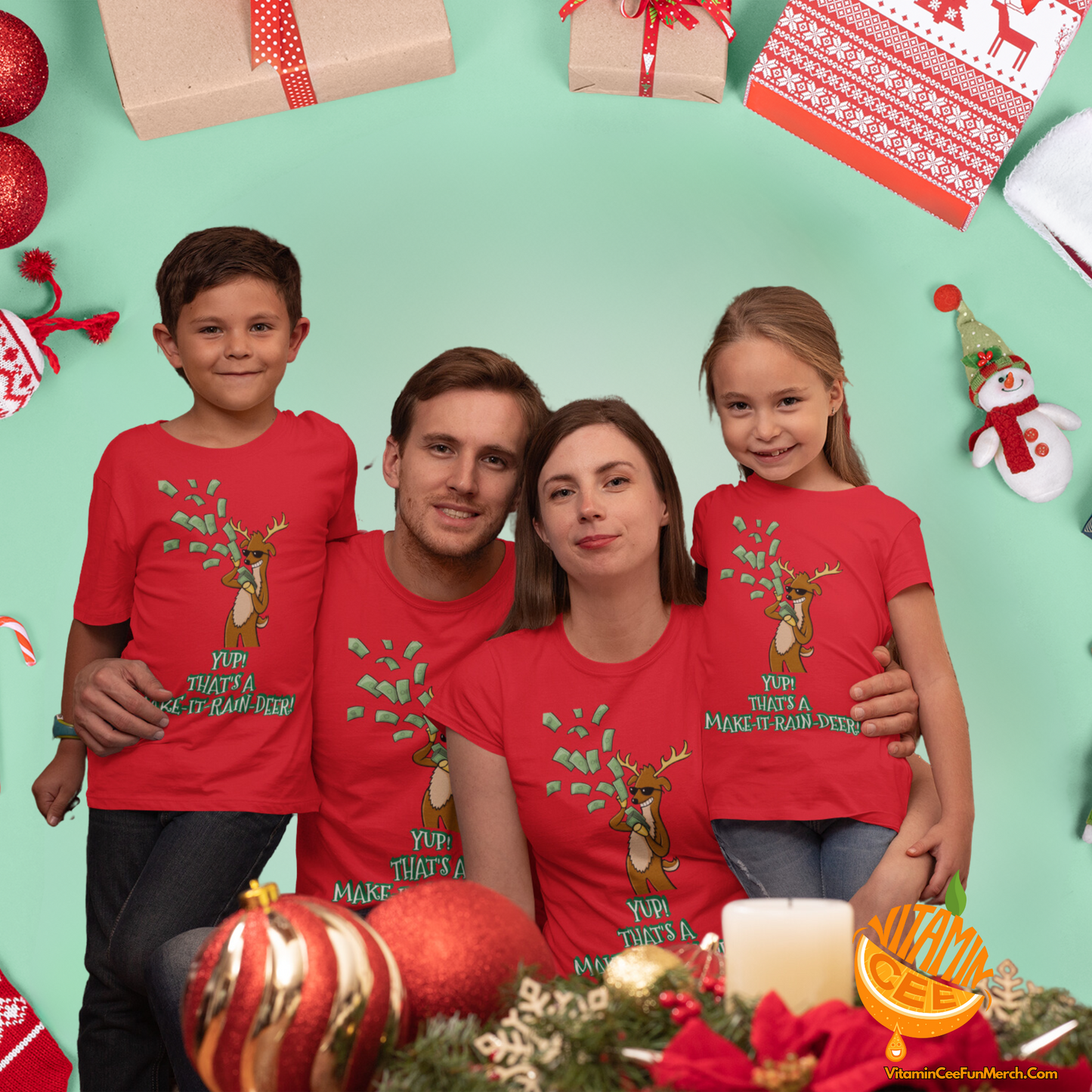 Fun Christmas Tee featuring the Best Reindeer that Money can Buy!