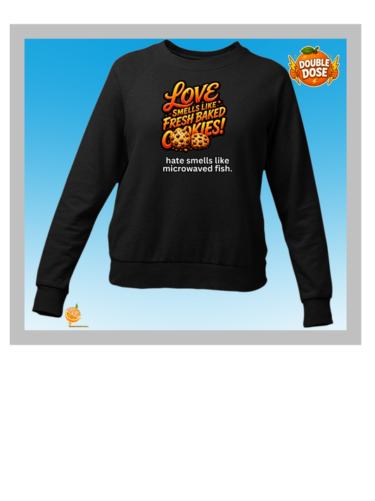 Love Smells Like Fresh Baked Cookies Funny Graphic Tee