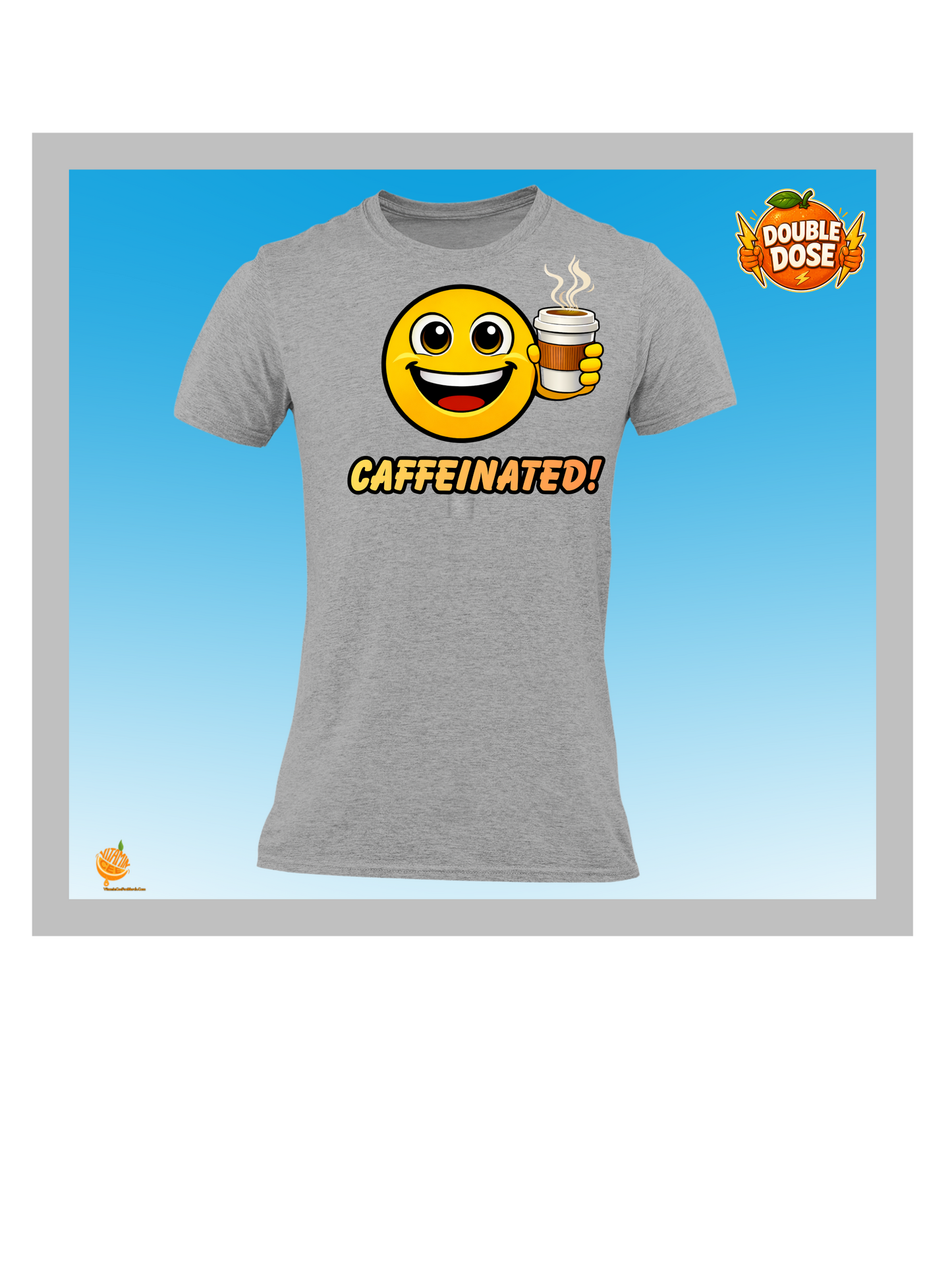 Caffeinated! Coffee Emoji T-Shirt – Funny Happy Face Graphic Tee