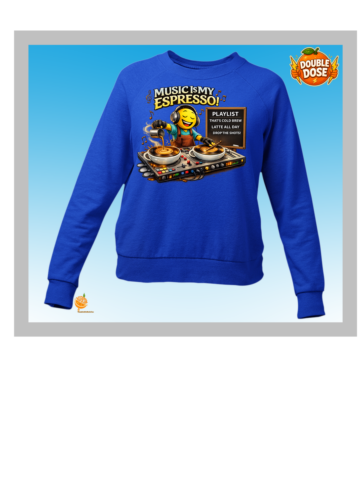 Music Is My Espresso Sweatshirt – Funny Coffee DJ Graphic Crewneck