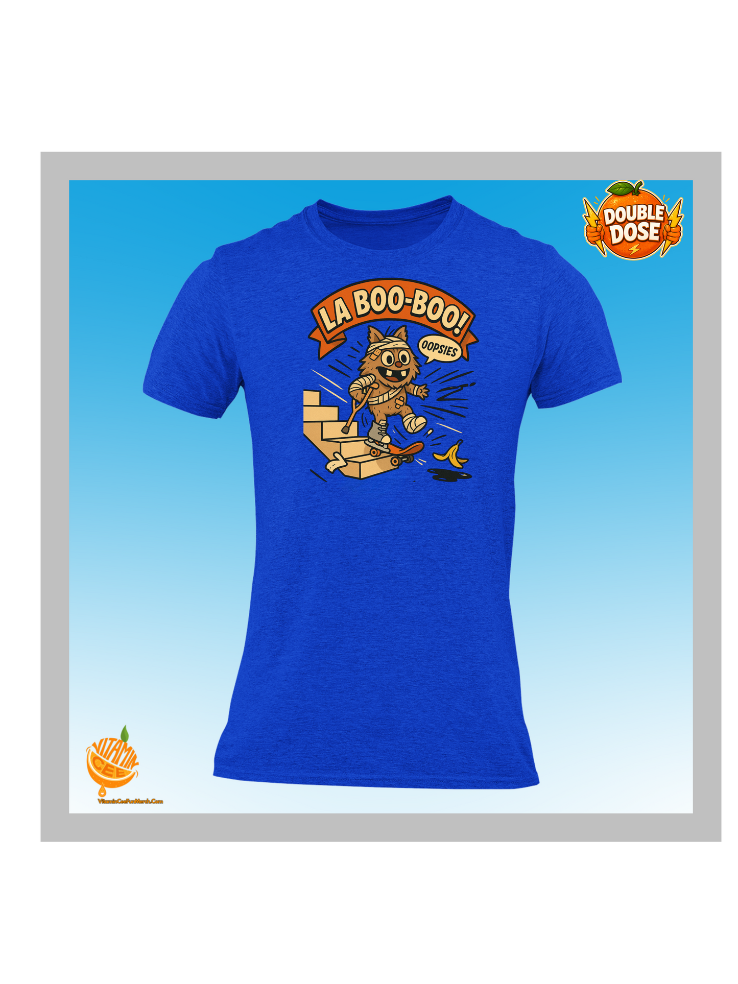 La Boo-Boo Funny Skateboarding T-Shirt – Oopsie Banana Peel Cartoon