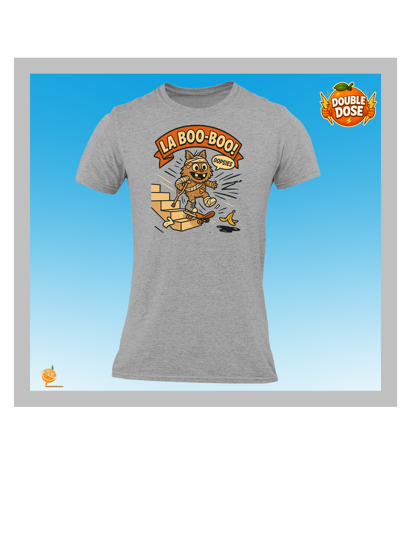 La Boo-Boo Funny Skateboarding T-Shirt – Oopsie Banana Peel Cartoon