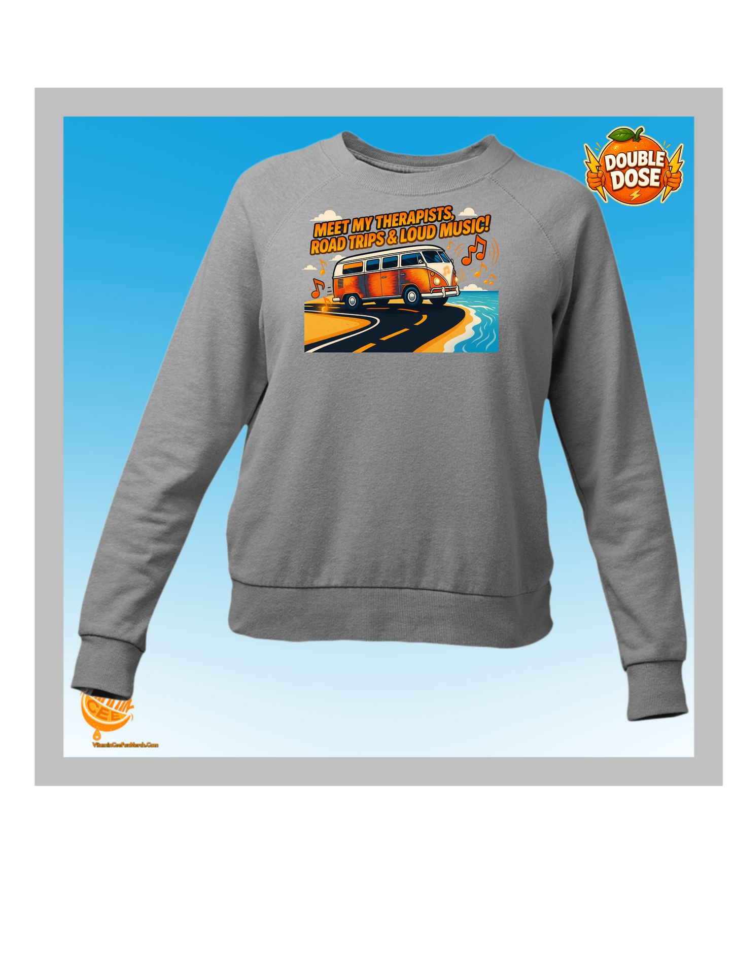 Meet My Therapists Sweatshirt – Road Trips & Loud Music Graphic Crewneck
