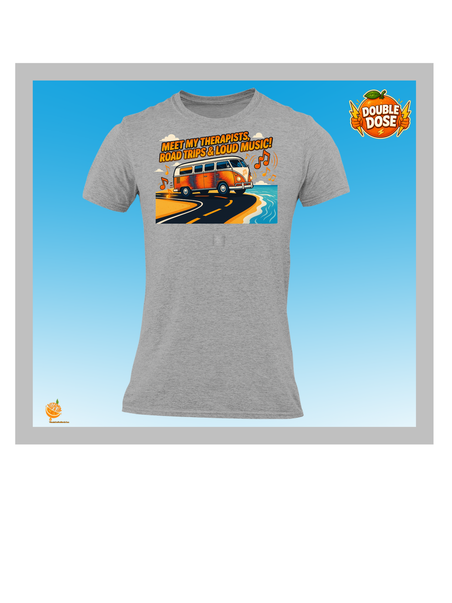 Road Trips & Loud Music Shirt – Funny Travel Therapy T-Shirt