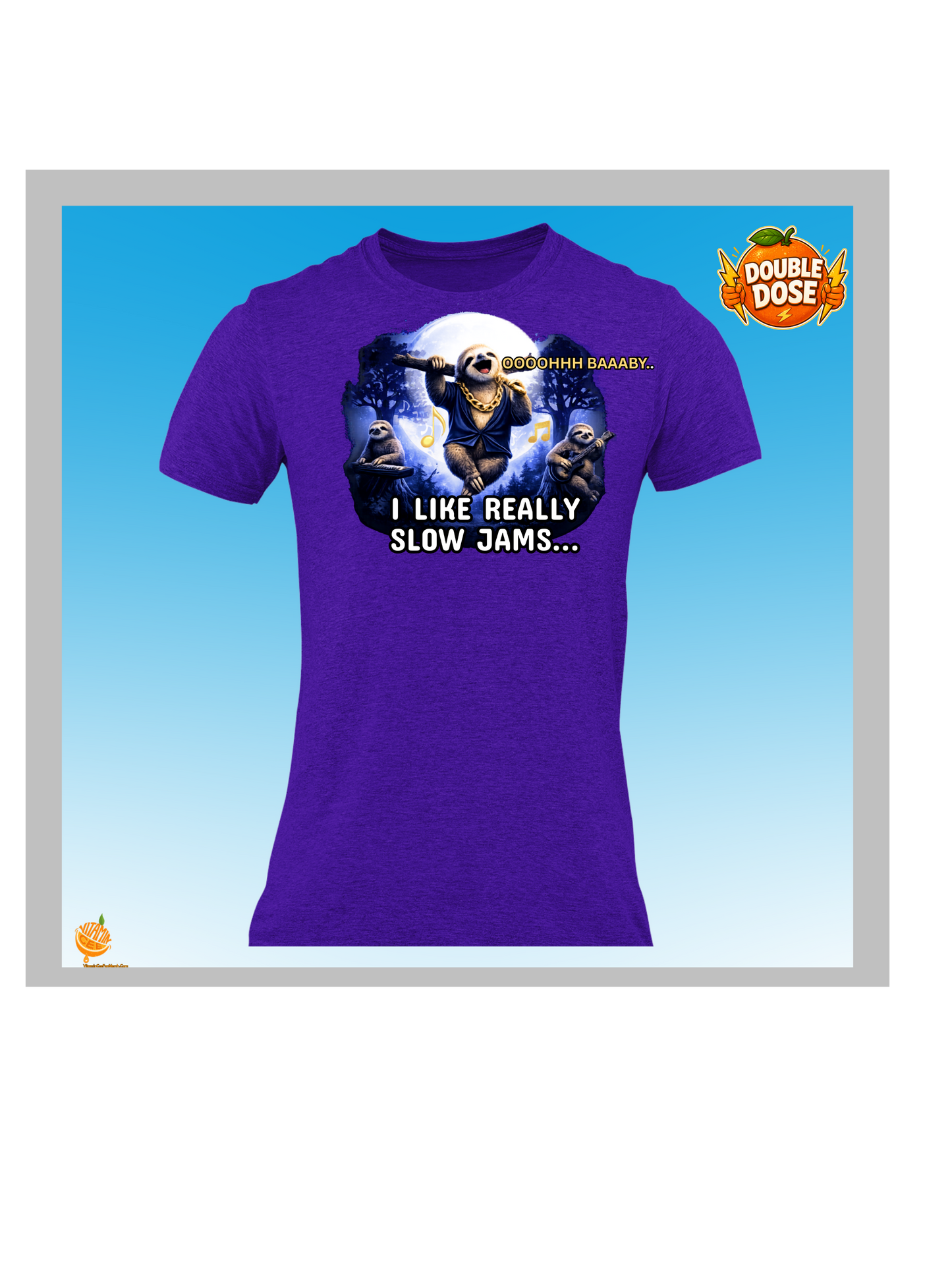 I Like Reaaaally Slow Jams Sloth T-Shirt – Funny Music Lover Tee | Chill Sloth Graphic Shirt
