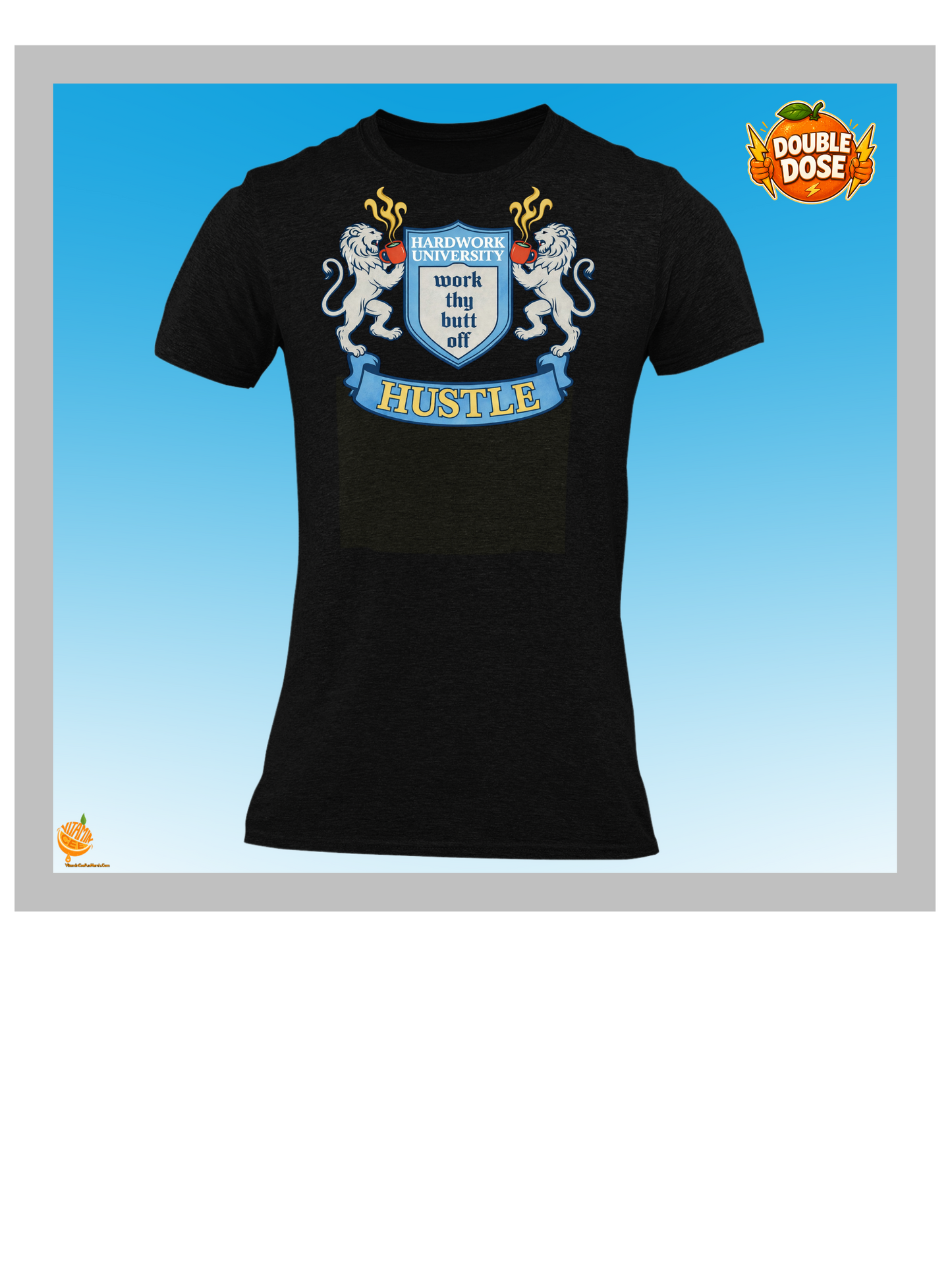 Hard Work University Hustle T-Shirt – Funny Motivational Coffee Graphic