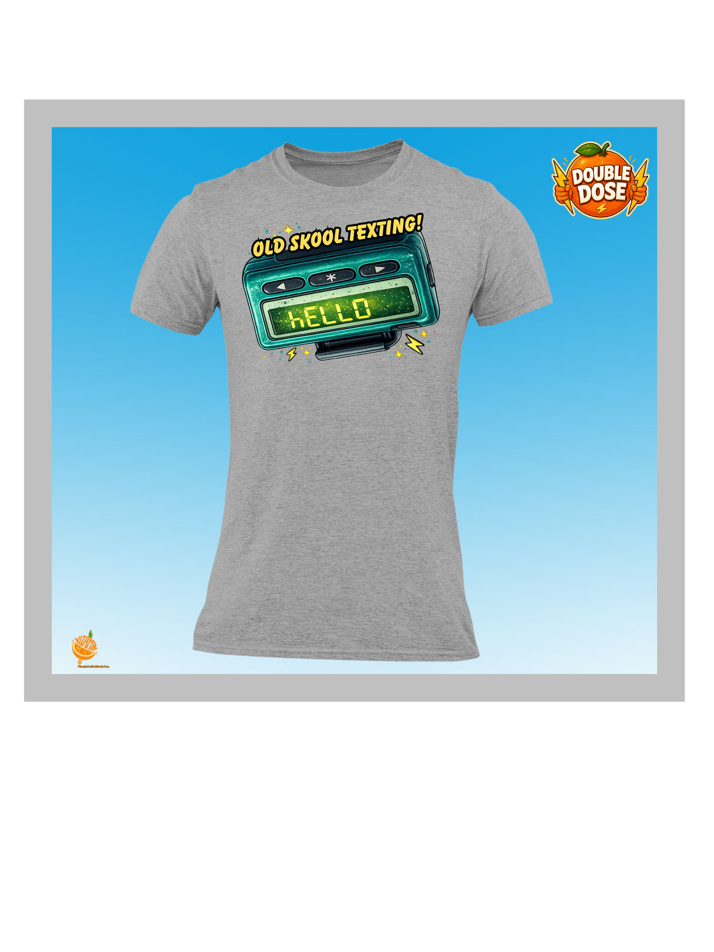 Old Skool Text Pager Shirt – 07734 HELLO Retro Beeper Graphic Tee