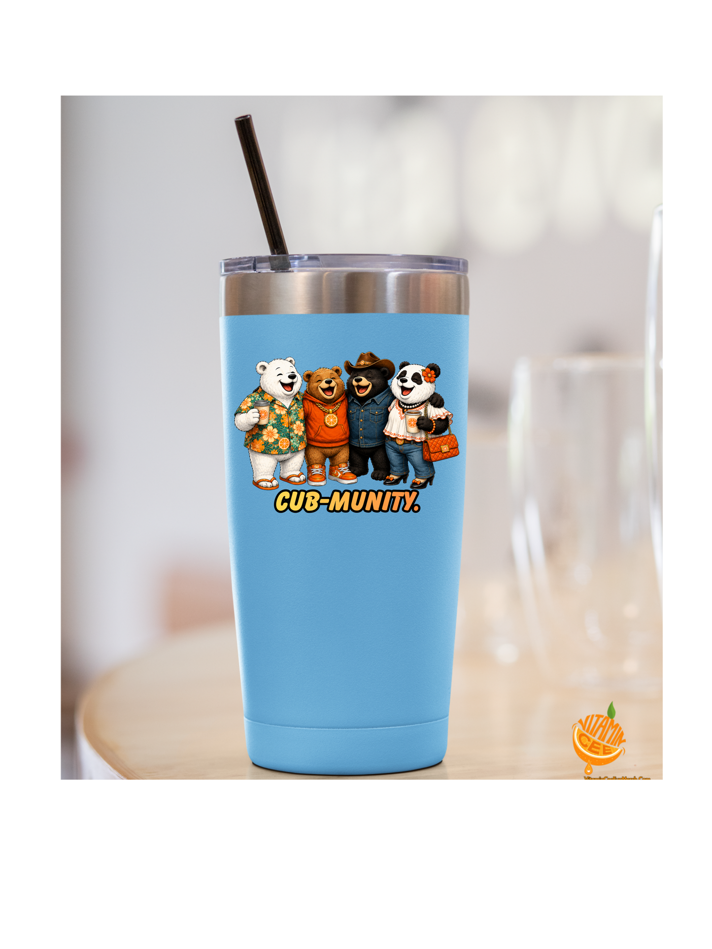 Cub-munity Dosey Bear™ Sticker – Cute Bear Friends Vinyl Sticker, Diversity &amp; Friendship Cartoon Decal, Cozy Hoodie Bears, Positive Vibes Sticker