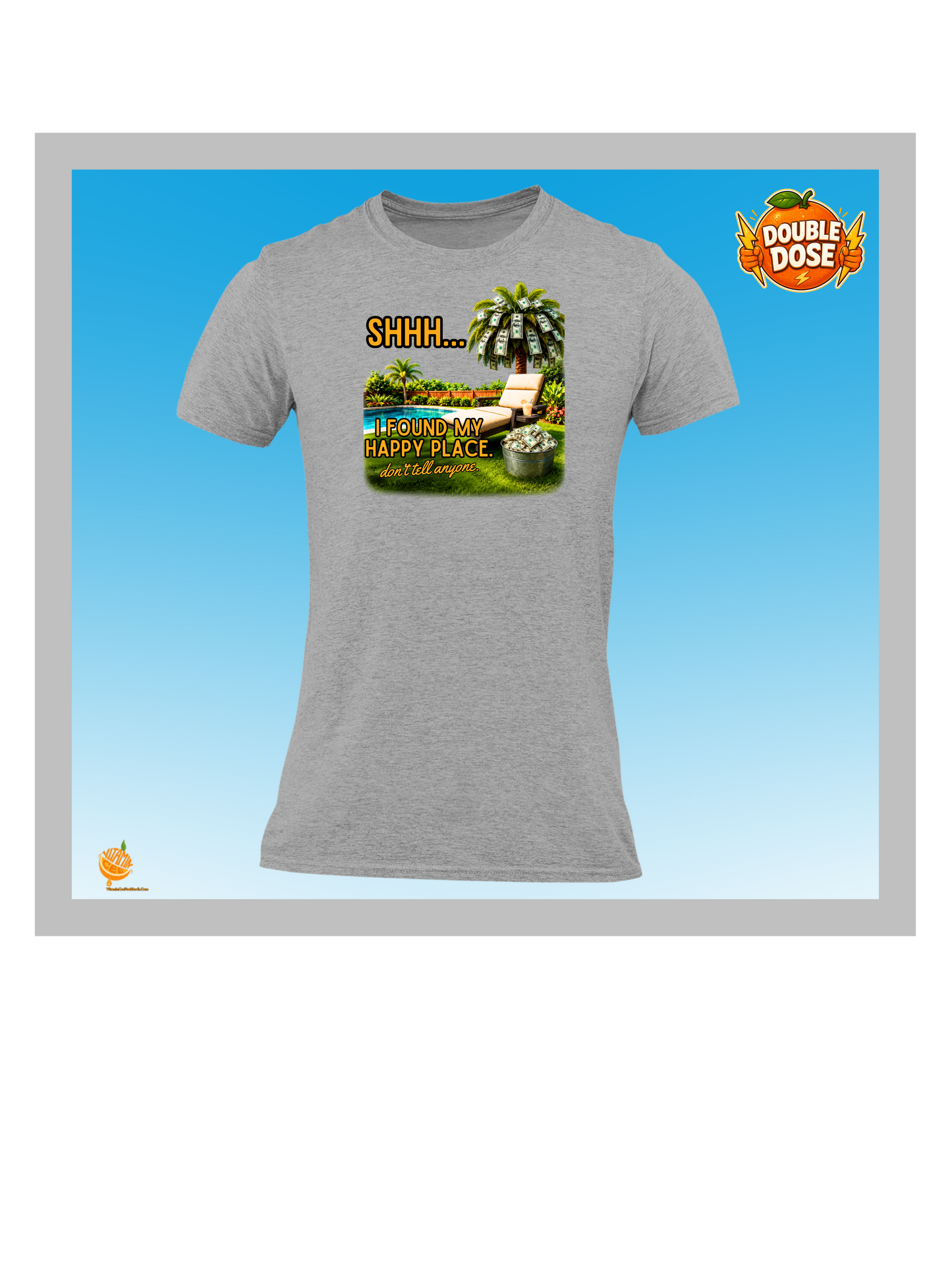 Shhh… I’m in My Happy Place T-Shirt – Funny Relaxing Vacation Graphic Tee