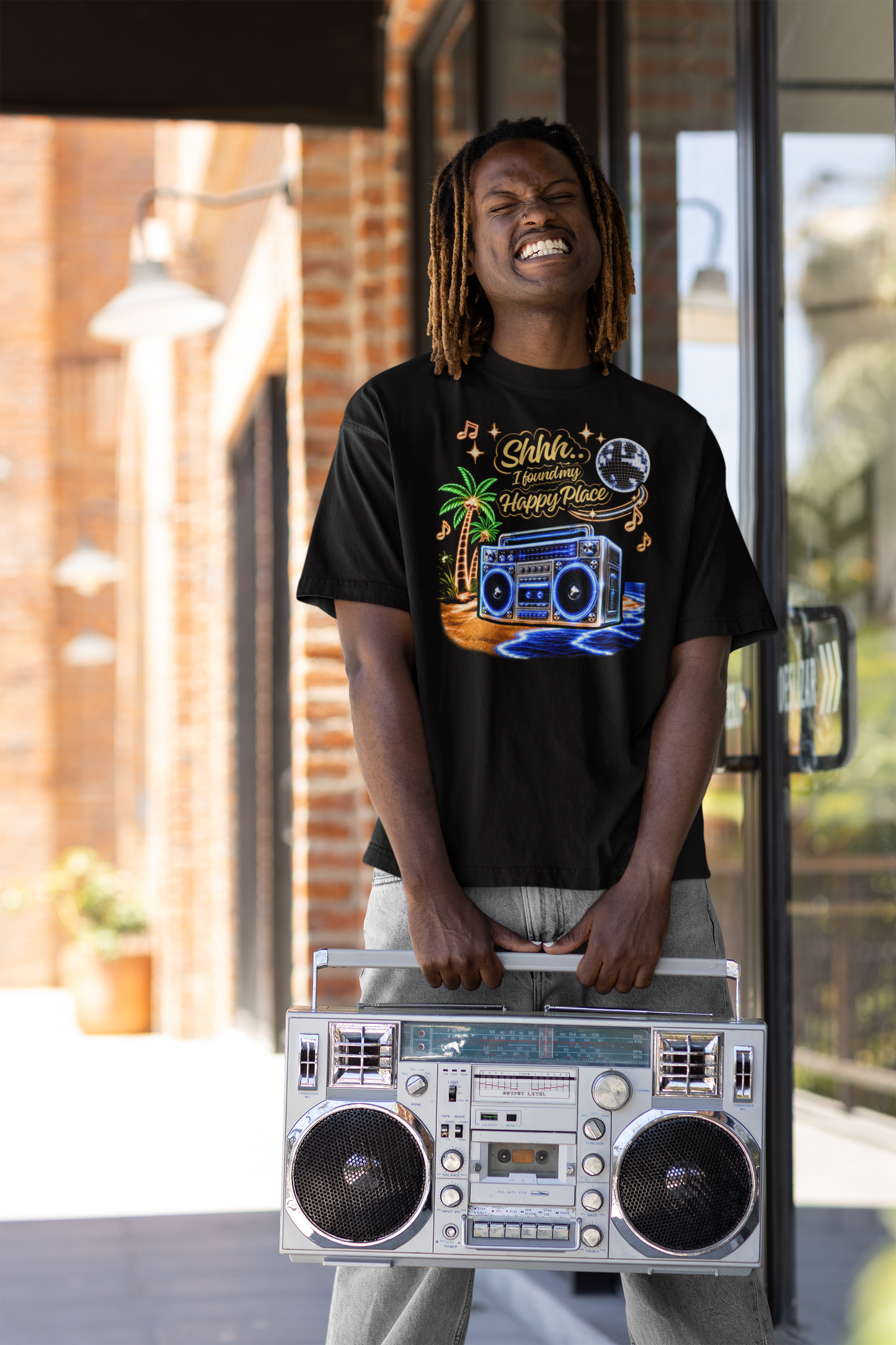I’m In My Happy Place Shirt – Retro Music Beach T-Shirt