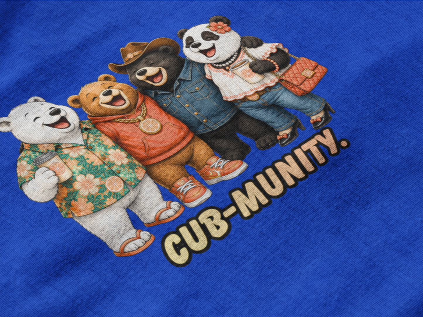 Cub-Munity Bear Sweatshirt – Cute Bear Friends Community Crewneck | Funny Animal Unity Shirt