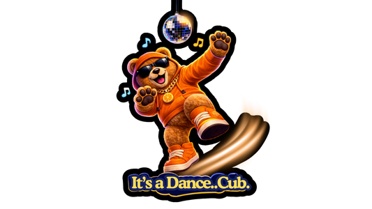 It’s a Dance Cub Sticker – Funny Dancing Dosey Bear™ Vinyl Sticker, Cute Music Bear Decal, Hip Hop Bear Sticker, Party Vibes Gift
