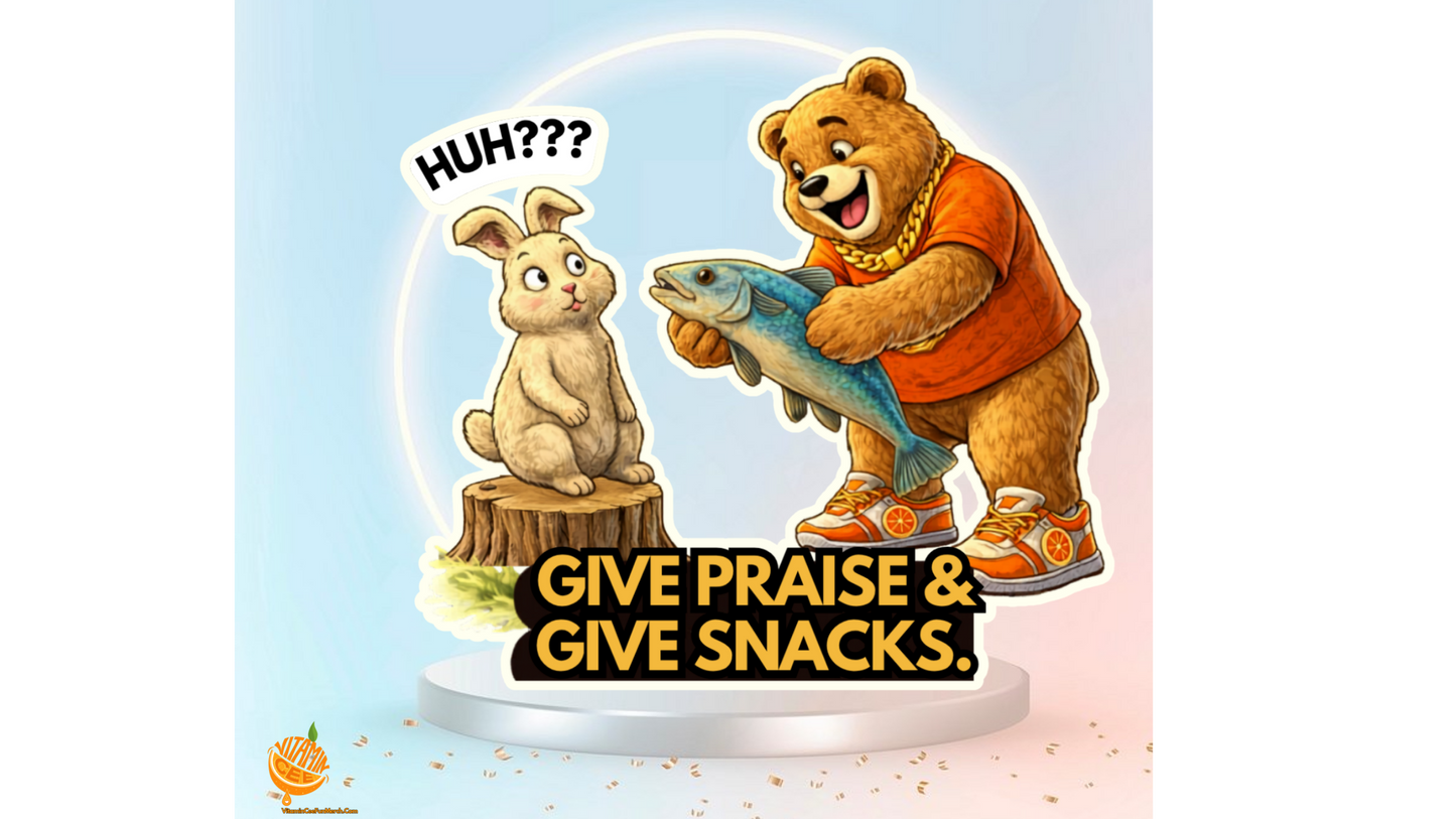 Give Praise & Give Snacks Sticker – Funny Faith Dosey Bear™ Vinyl Sticker, Cute Animal Humor Decal, Christian Funny Gift, Food &amp; Faith Sticker