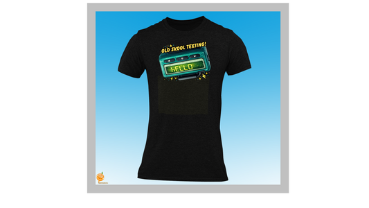 Old Skool Text Pager Shirt – Retro Beeper “Hello” Graphic Tee | 90s Nostalgia Shirt