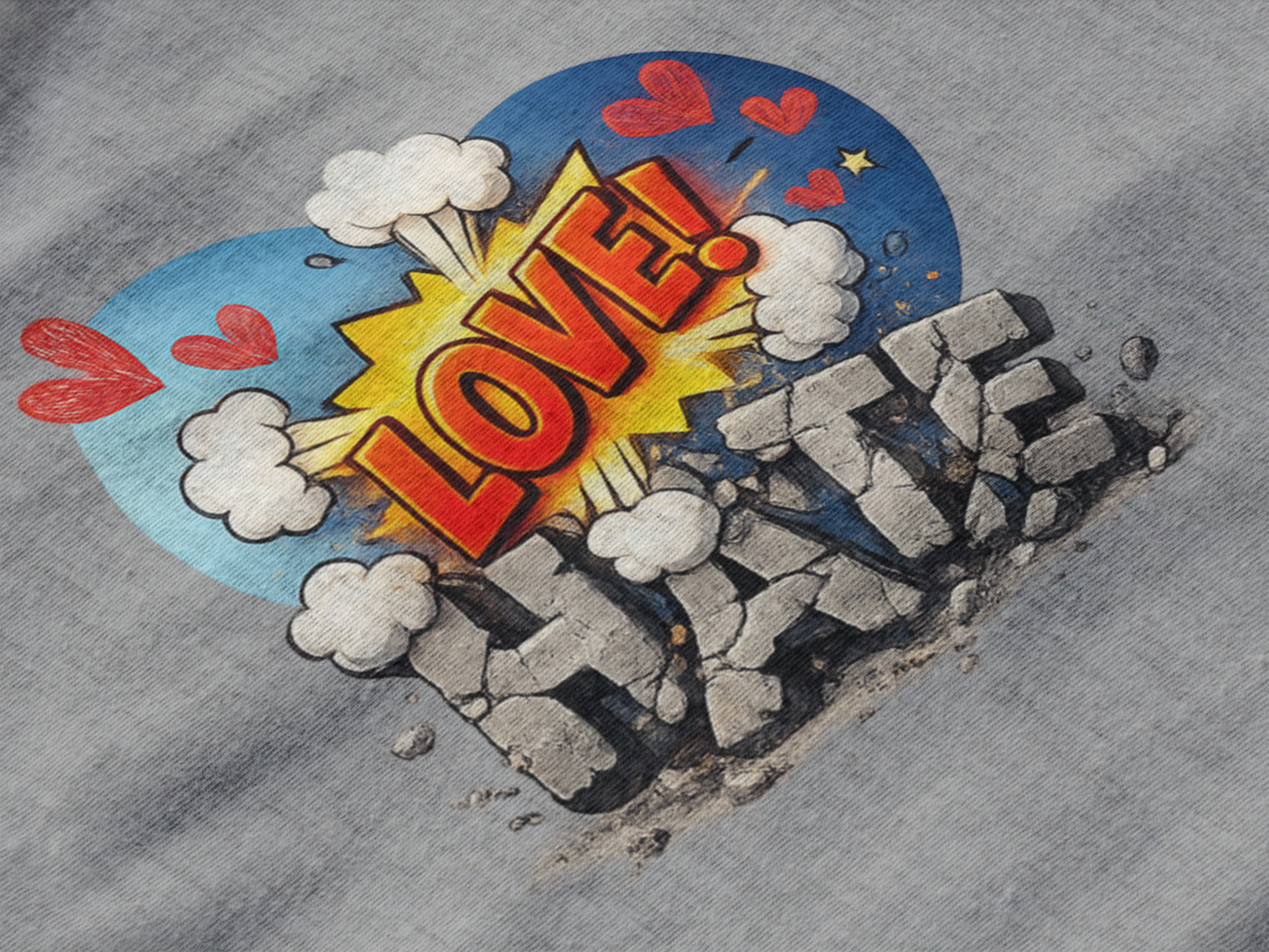 Love Over Hate Sweatshirt – Positive Kindness Graphic Crewneck
