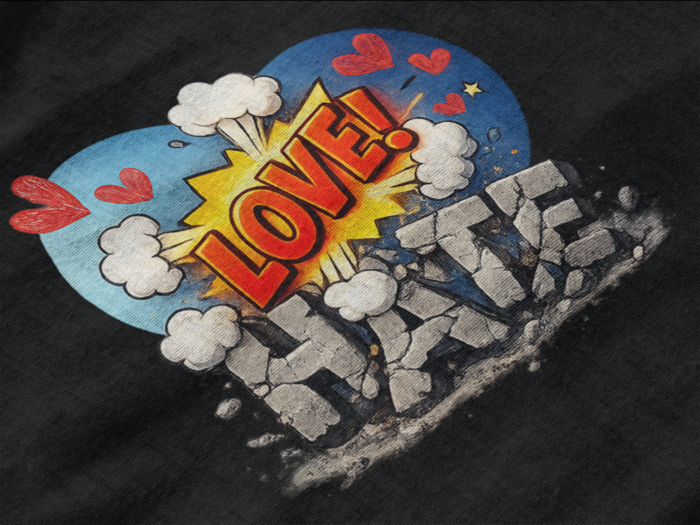 Love Over Hate Sweatshirt – Positive Kindness Graphic Crewneck