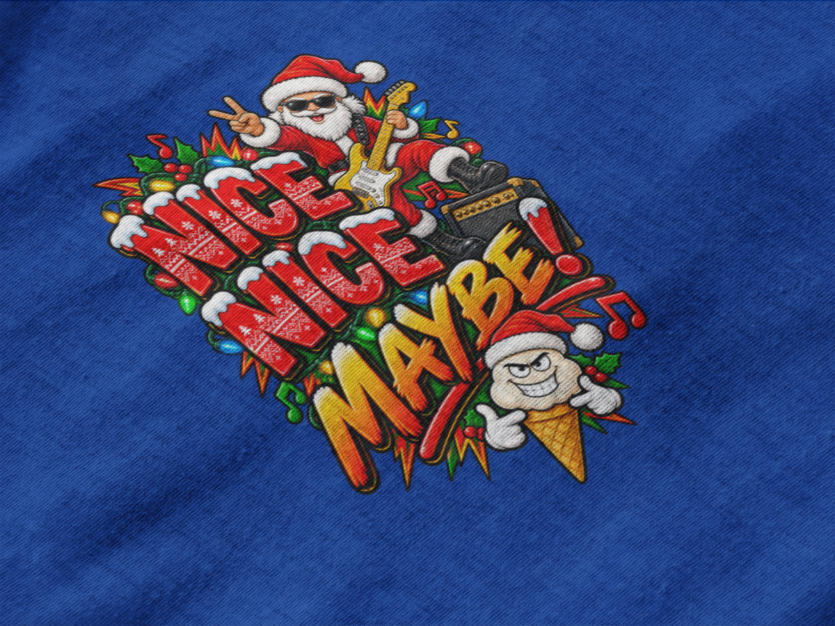 Nice Nice Maybe Christmas Sweatshirt – Funny Santa Holiday Crewneck | Christmas Party Sweater