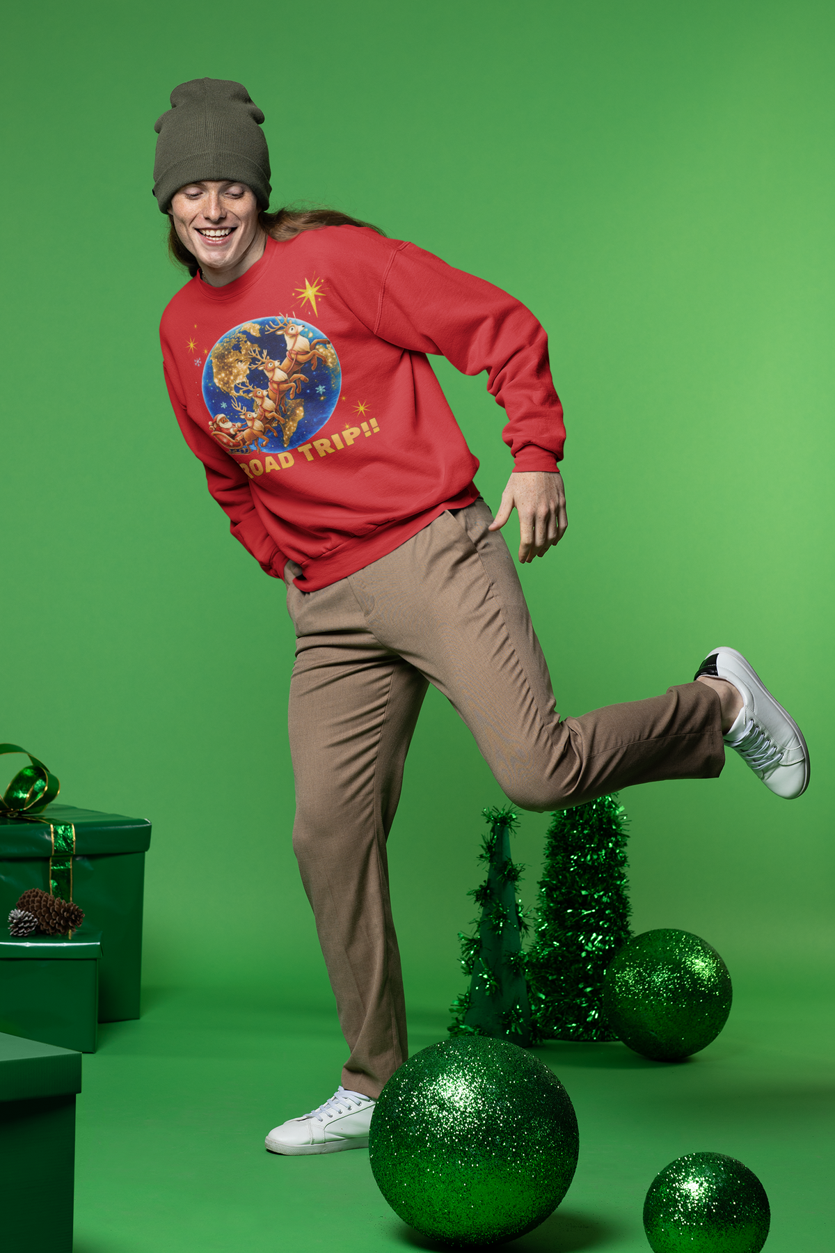 Fun Christmas Sweater Featuring the Ultimate Road Warrior!