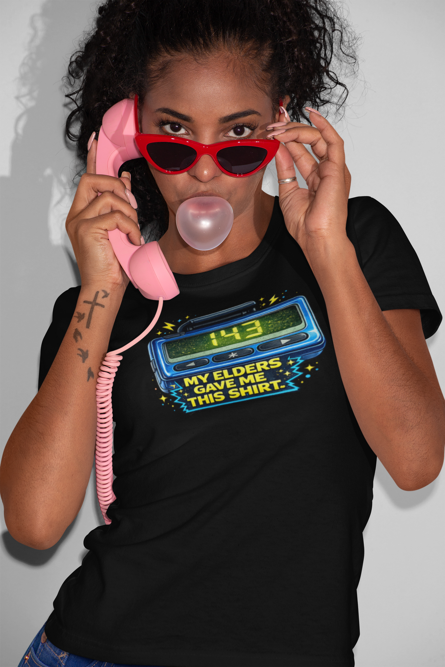 My Elders Gave Me This Shirt – Funny Pager 143 Shirt | Retro 90s Nostalgia Tee
