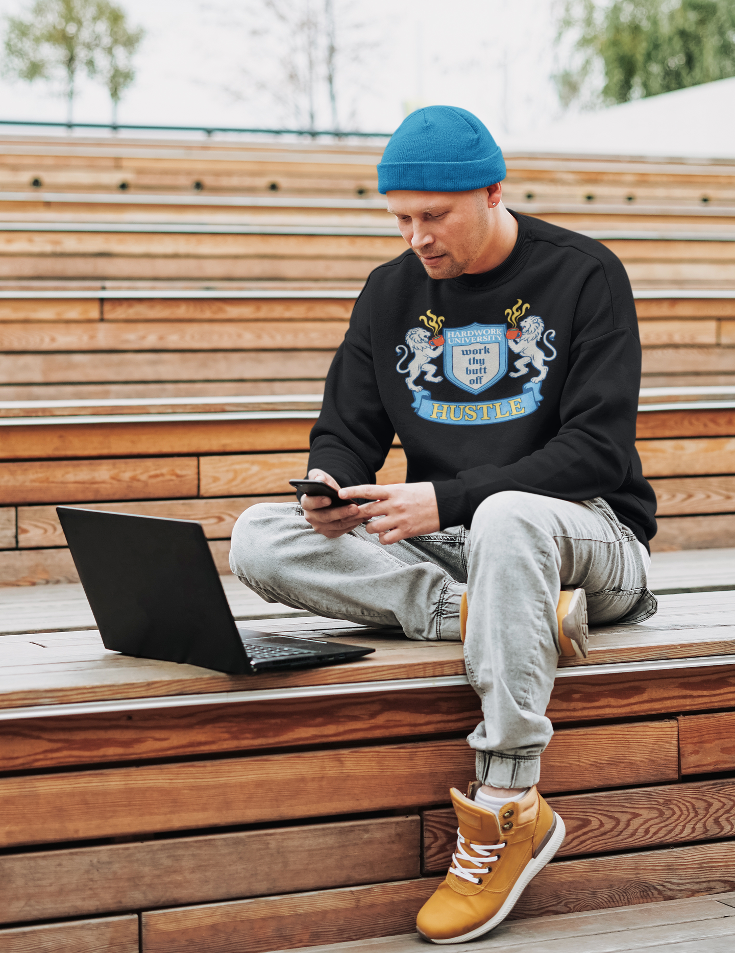Hard Work University “Work Thy Butt Off” Hustle Sweatshirt