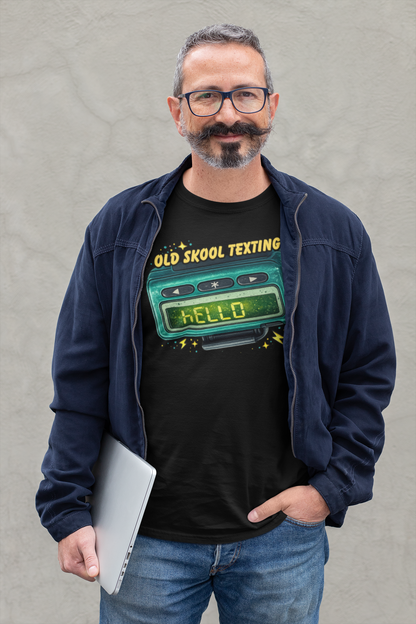 Old Skool Text Pager Shirt – 07734 HELLO Retro Beeper Graphic Tee
